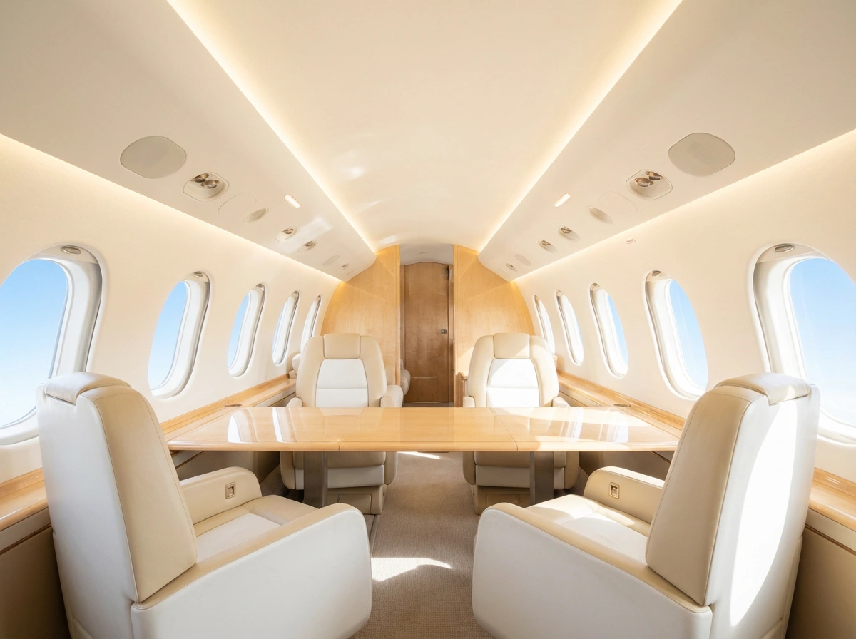 Private Jet Exuma — luxury private jet interior